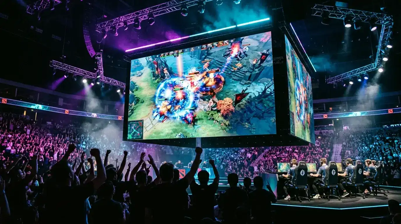 Apuestas en vivo en Dota 2 durante un partido profesional