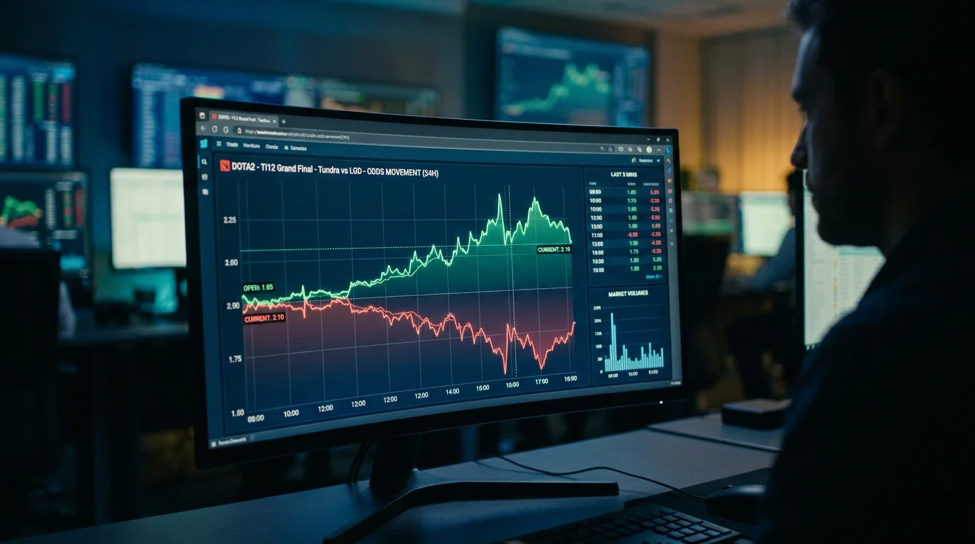 Análisis de cuotas de apertura vs cierre en Dota 2